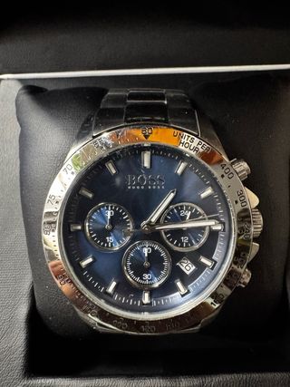 Reloj Boss Cronógrafo Azul y Plateado
