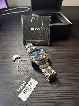 Reloj Boss Cronógrafo Azul y Plateado