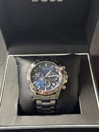 Reloj Boss Cronógrafo Azul y Plateado