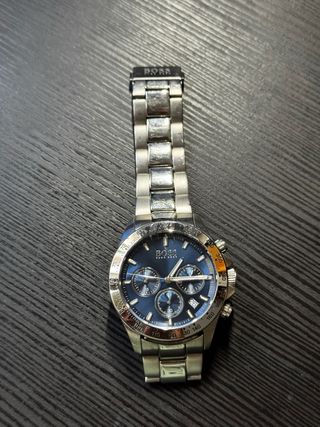 Reloj Boss Cronógrafo Azul y Plateado