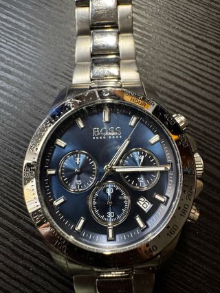 Reloj Boss Cronógrafo Azul y Plateado