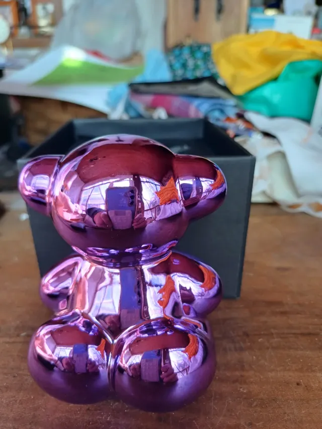 Figura Oso Tous Cerámica Morado