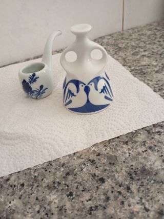 Adornos Sargadelos Cerámica Azul y Blanco