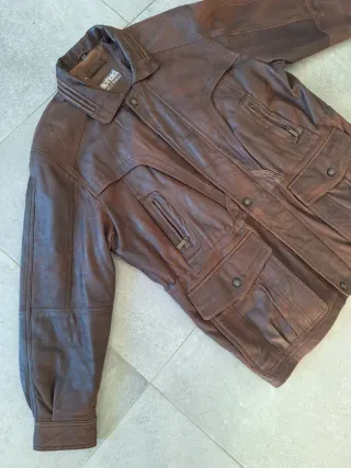 Chaqueta Aviador Cuero Vintage XXL Old Money 80's