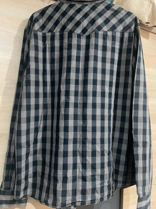 Camisa Lee cuadros gris y negro Talla XL