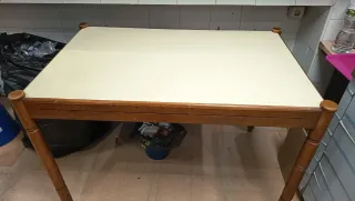 2 Mesas de Cocina Madera y Plástico