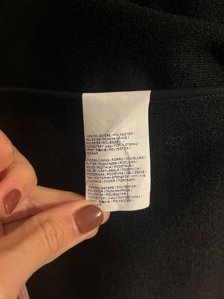 Cappotto Koan nero e marrone mai usato