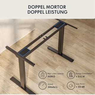 Escritorio eléctrico levadizo dual-motor