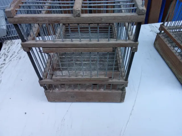 2 Jaulas para Canarios Madera y Metal