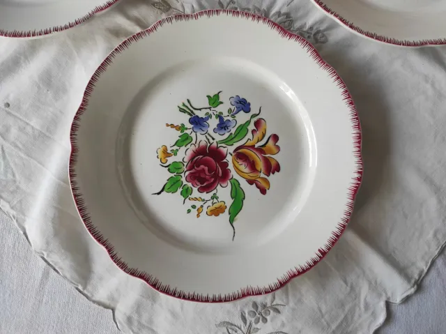 6 Piatti Sarreguemines Fiori 1930