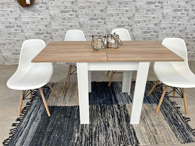 MESA AUXILIAR EXTENSIBLE + 4 SILLAS