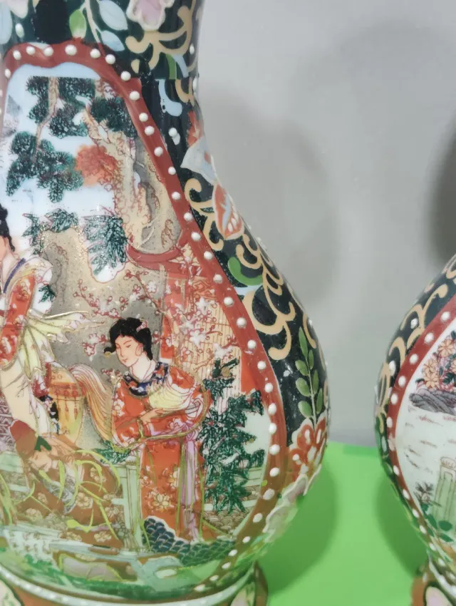 Jarrones chinos porcelana pintados