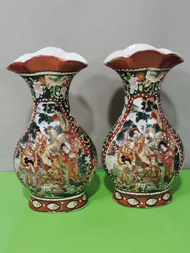 Jarrones chinos porcelana pintados