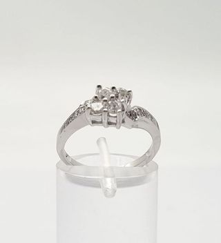 TV1025 ANILLO ORO BLANCO 14K SOLITARIO T12/52 