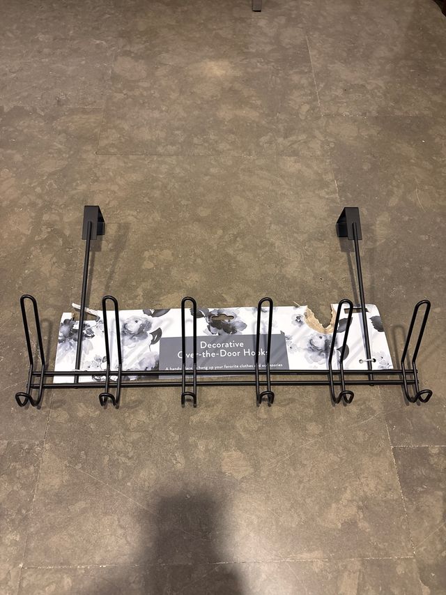 Percha Negra para Puerta - Metal