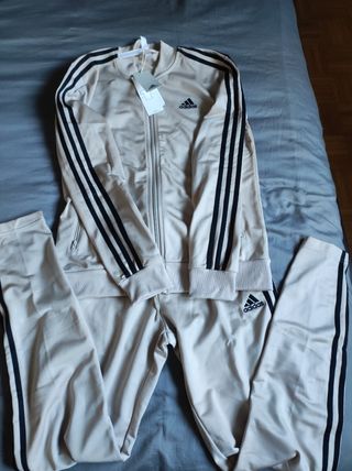 Chándal Adidas Unisex Beige