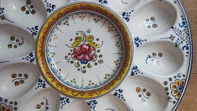 Bandeja Huevos Rellenos Cerámica