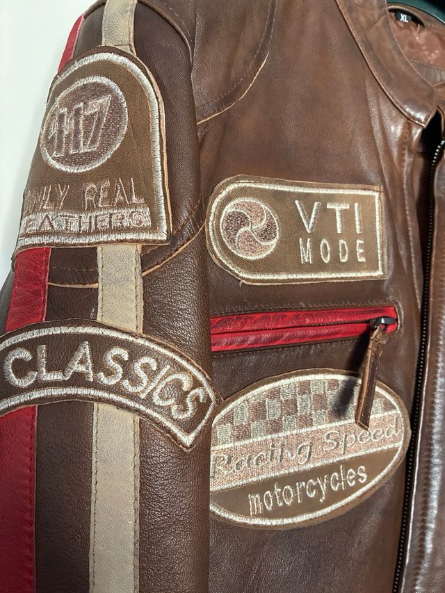 Chaqueta de cuero motera VTI Classics