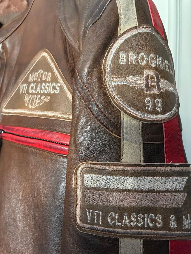 Chaqueta de cuero motera VTI Classics