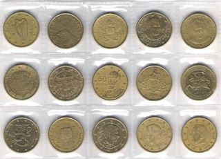 Monedas Euro 50 Céntimos Vaticano y más