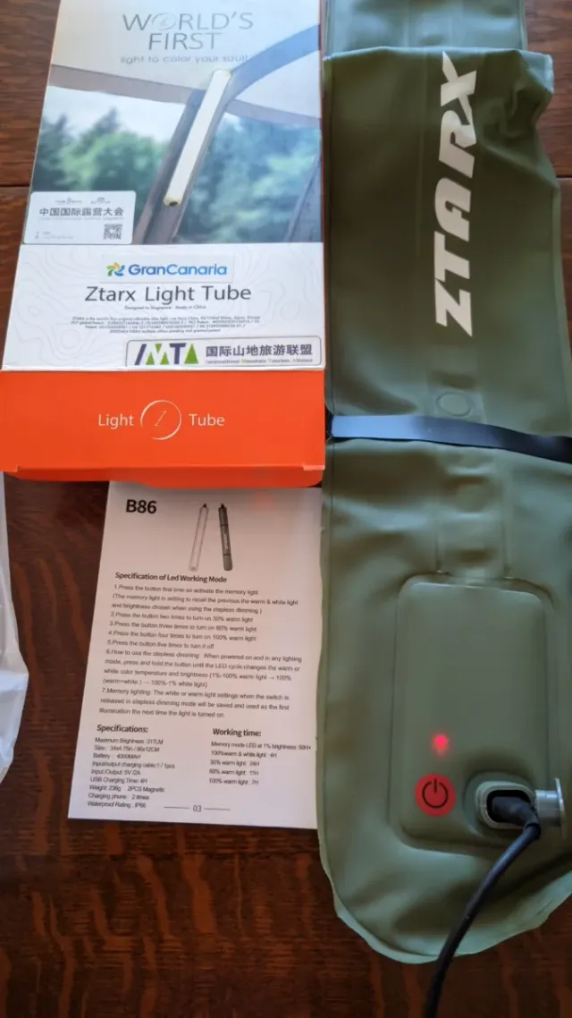 Tubo LED Inflable Ztarx B86