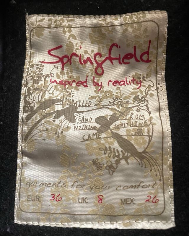 Abrigo corto Springfield negro