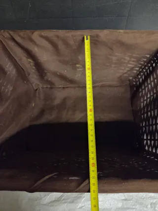 Cesta de mimbre con forro de tela desmontable