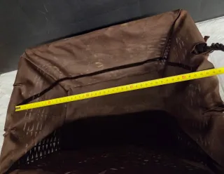 Cesta de mimbre con forro de tela desmontable
