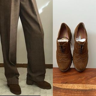 Zapatos Oxford Strover Ante Marrones