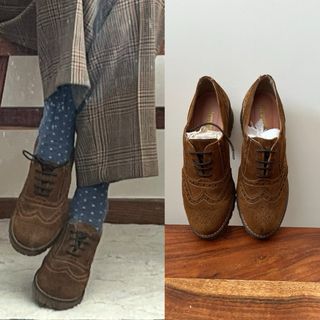 Zapatos Oxford Strover Ante Marrones