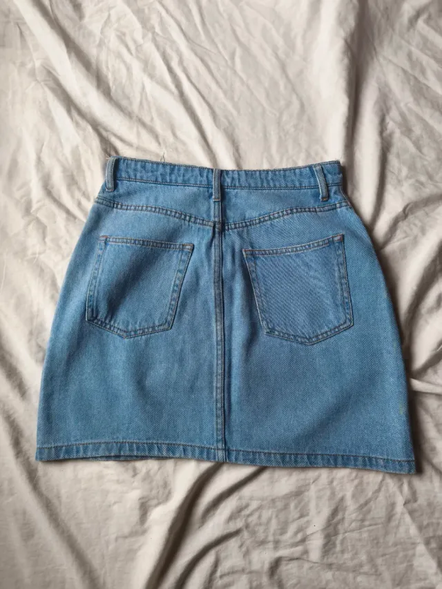 Falda vaquera tiro alto mini Talla 36