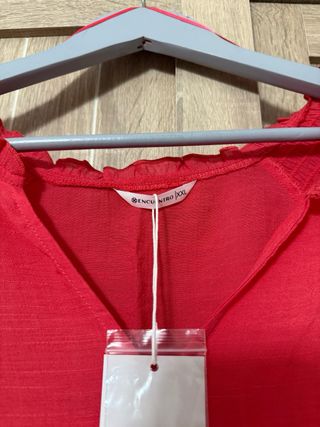 Blusa coral con botones