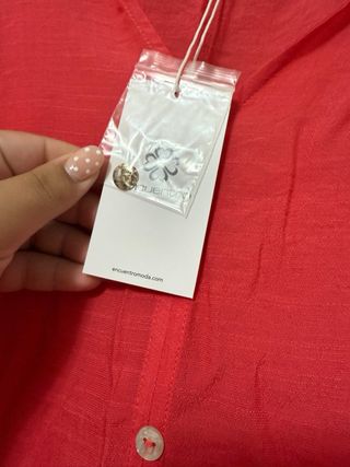 Blusa coral con botones
