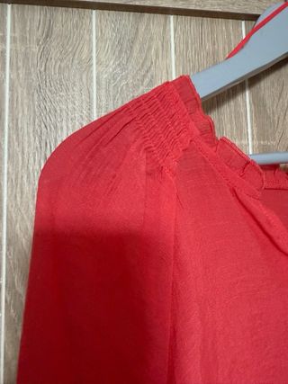Blusa coral con botones