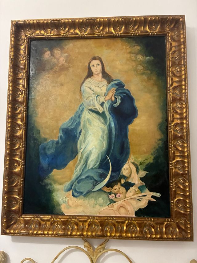 Cuadro Inmaculada Concepción pintado a mano