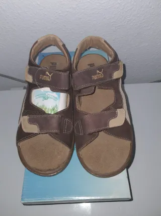 Sandalias Puma Marrones y Beige