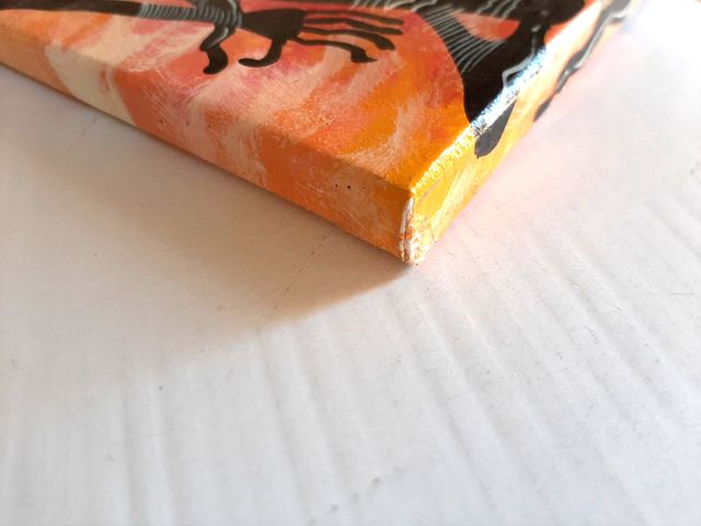 Dipinto etnico con telaio 25x38 cm