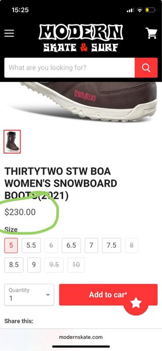 Botas Snowboard STW BOA Mujer Talla 7 usa.