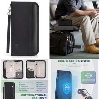 Organizador de viaje porta pasaportes