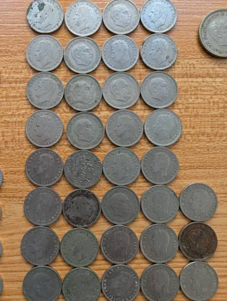 Lote Billetes y Monedas Franco/Juan Carlos plata