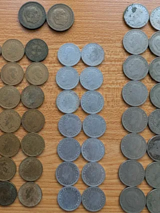 Lote Billetes y Monedas Franco/Juan Carlos plata