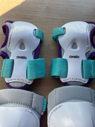 Patines rosas Talla ajustable + Casco y Proteccion