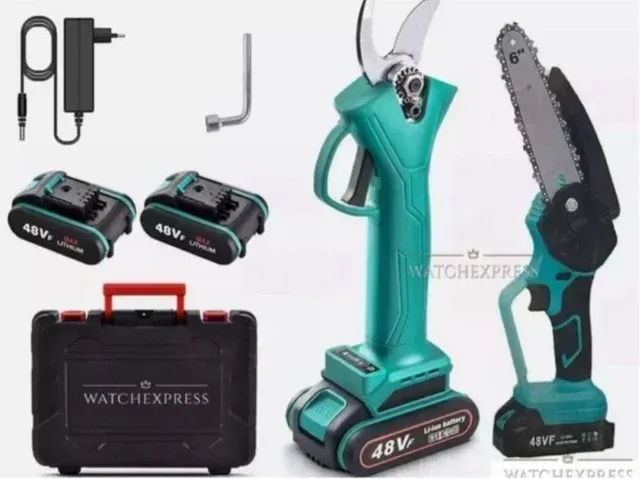 Motosega e forbice potatura a batteria 48V