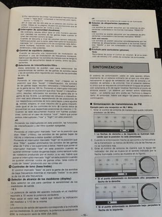 Receptor Amplificador Technics SA-404