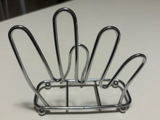 Portatovaglioli in metallo argento