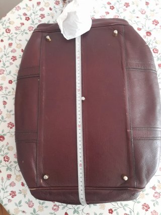 Bolso de viaje de cuero marrón
