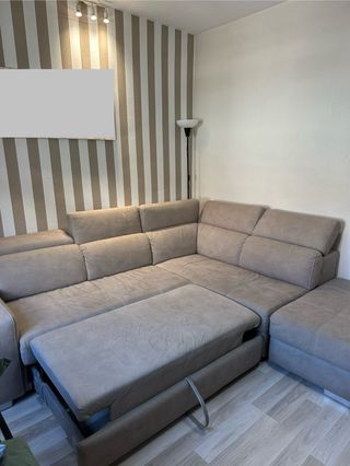 Sofá Cama Chaise Longue con Arcón