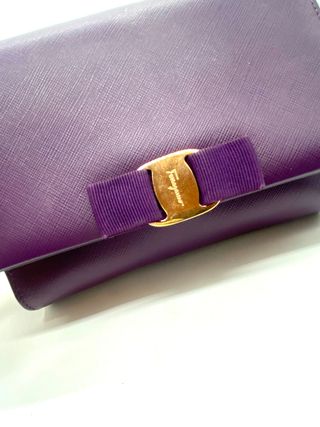 Borsa Ferragamo Miss Vara viola/oro