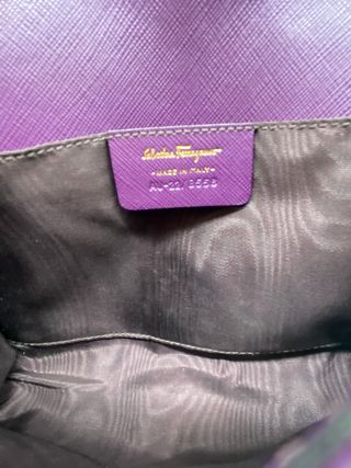 Borsa Ferragamo Miss Vara viola/oro