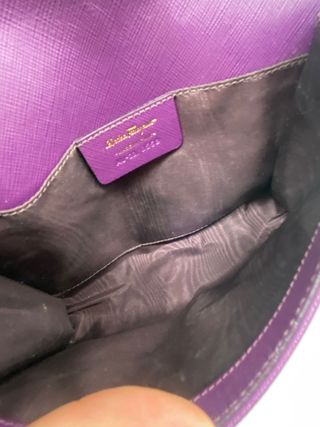 Borsa Ferragamo Miss Vara viola/oro